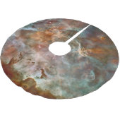 Dunkle Wolken von Carina Nebula Hubble Space Polyester Weihnachtsbaumdecke (Schrägansicht)