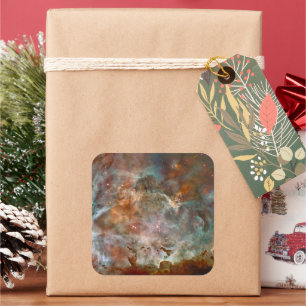 Dunkle Wolken von Carina Nebula Hubble Space Quadratischer Aufkleber