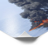 Dunkle Wolken von Rauch und Feuer tauchen auf 2 Fotodruck (Ecke)