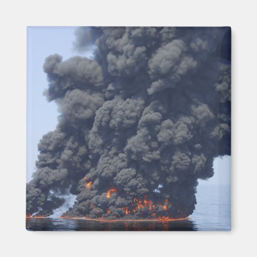 Dunkle Wolken von Rauch und Feuer tauchen auf 2 Magnet (Vorne)