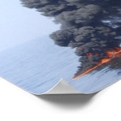 Dunkle Wolken von Rauch und Feuer tauchen auf 2 Poster (Ecke)