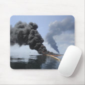 Dunkle Wolken von Rauch und Feuer tauchen auf 3 Mousepad (Mit Mouse)