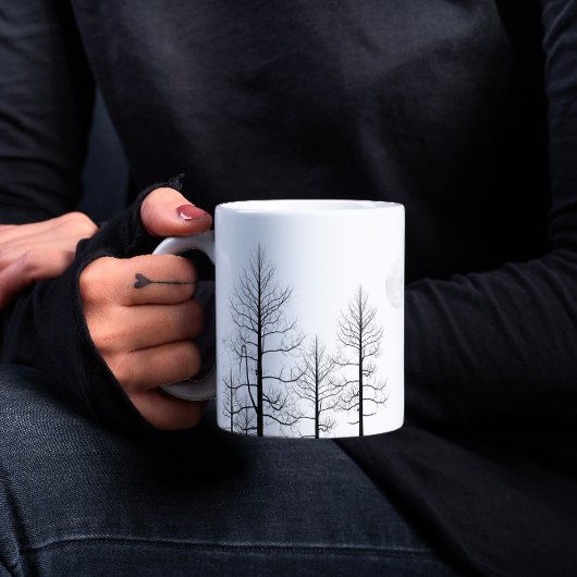 Dunkle Woods Vollmond Kaffeetasse