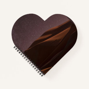 Dunkle Wüstenfotografie Notizblock