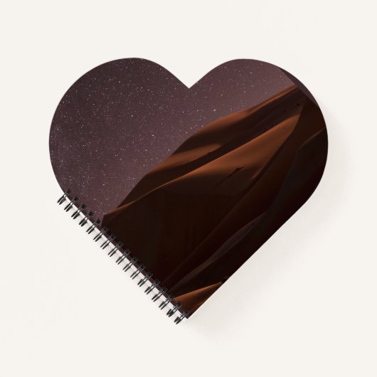 Dunkle Wüstenfotografie Notizblock (Vorderseite)