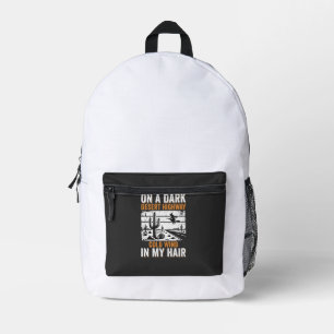 Dunkle Wüstenstraße-Kakteen-Sonnenuntergang-Design Bedruckter Rucksack