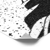 Dunkle Zauberei-Silhouette Schwarz-Weiß Choso Poster (Ecke)