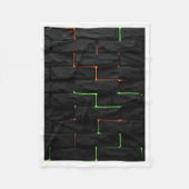 Dunkle Ziegel Neon-Glow-Kunstdecke Fleecedecke (Vorderseite)