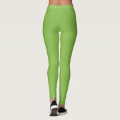 Dunkle Zitronen-Limette-Farbe einfarbig Leggings (Rückseite)