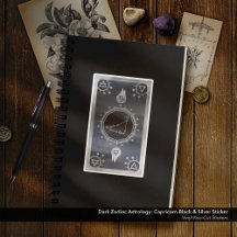Dunkle Zodiac-Astrologie: Capricorn Black & Silver