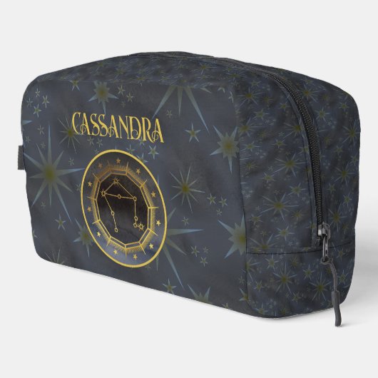 Dunkle Zodiac-Astrologie: Der Name Libra Black Waschbeutel (Rechte Ecke)