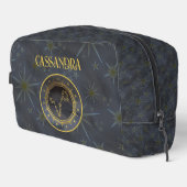 Dunkle Zodiac-Astrologie: Fisces Black Gold Name Waschbeutel (Rechte Ecke)