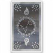 Dunkle Zodiac-Astrologie: Fische schwarz & silber Aufkleber (Vorderseite)