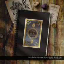 Dunkle Zodiac-Astrologie: Gemini Black & Gold