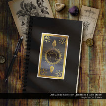 Dunkle Zodiac-Astrologie: Libra Black & Gold