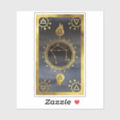 Dunkle Zodiac-Astrologie: Libra Black & Gold Aufkleber (Blatt)