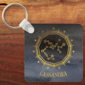 Dunkle Zodiac-Astrologie: Name des Schützen-Gold Schlüsselanhänger (Vorderseite)