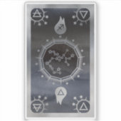 Dunkle Zodiac-Astrologie: Sagittarius Black & Silv Aufkleber (Vorderseite)