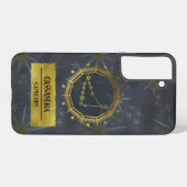 Dunkle Zodiac-Astrologie: Schwarz & Gold Samsung Galaxy Hülle (Rückseite (Horizontal))