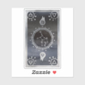 Dunkle Zodiac-Astrologie: Virgo Black & Silver Aufkleber (Blatt)