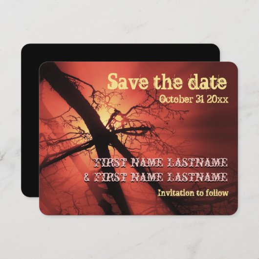 Dunkle Zweige Save the Date (Vorne/Hinten)