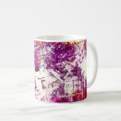 Dunkler abstrakter Klecks Hintergrund Kaffeetasse (VorderseiteRechts)