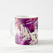 Dunkler abstrakter Klecks Hintergrund Kaffeetasse (Vorderseite Links)