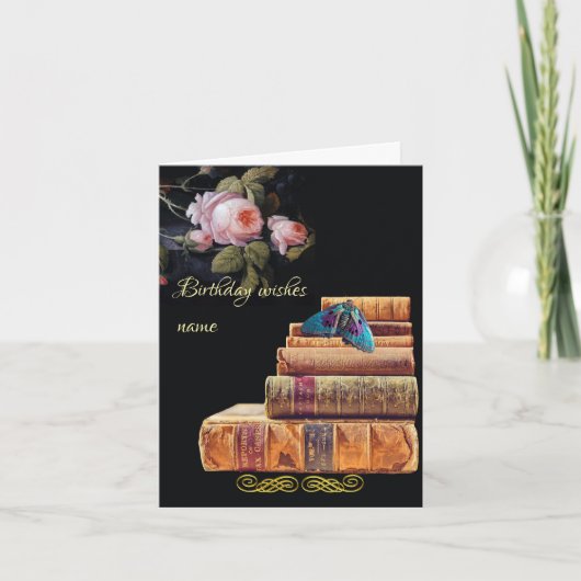 Dunkler akademischer Geburtstag Karte (Vorderseite)