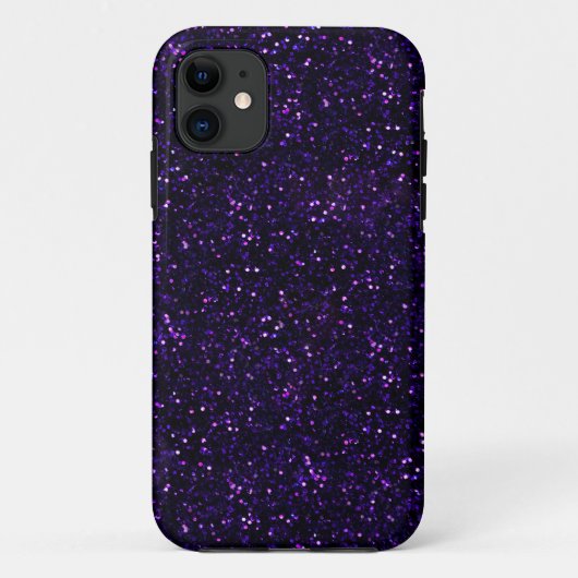 Dunkler Amethyst lila Glitter Case-Mate iPhone Hülle (Rückseite)