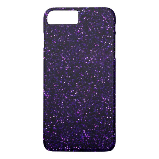 Dunkler Amethyst lila Glitzer Case-Mate iPhone Hülle (Rückseite)