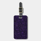 Dunkler Amethyst lila Glitzer Gepäckanhänger (Vorderseite vertikal)