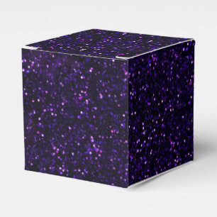 Dunkler Amethyst lila Glitzer Geschenkschachtel