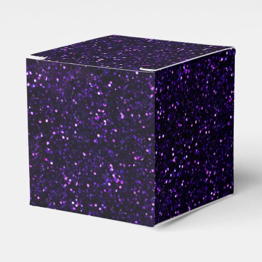 Dunkler Amethyst lila Glitzer Geschenkschachtel (Vorderseite)