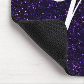 Dunkler Amethyst lila Glitzer Mousepad (Ecke)