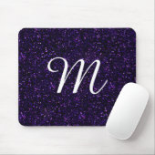 Dunkler Amethyst lila Glitzer Mousepad (Mit Mouse)