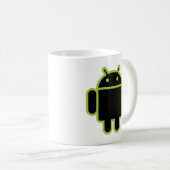 Dunkler Android Kaffeetasse (VorderseiteRechts)
