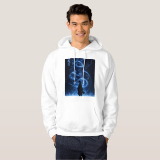 Dunkler Anime-Figuren-Hoodie – Mystischer blauer D Hoodie