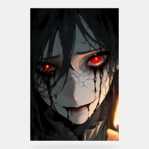 Dunkler Anime-Vampir mit roten Augen Acrylschild