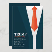 Dunkler Anzug Rote Krawatte Einweihung Party Einladung (Vorne/Hinten)