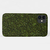 Dunkler apfelgrüner Glitter Case-Mate iPhone Hülle (Rückseite (Horizontal))