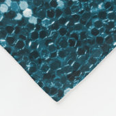 Dunkler aquamariner blauer Imitat-Glitzer und Fleecedecke (Ecke)