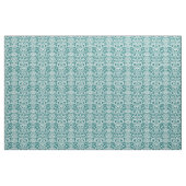 Dunkler Aquamariner BlumenDamast Stoff (Yard (91,4 cm))