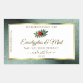 Dunkler Aquamariner Glitzer Weißmarken Ladybug Rechteckiger Aufkleber (Vorderseite)