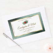 Dunkler Aquamariner Glitzer Weißmarken Ladybug Rechteckiger Aufkleber (Umschlag)