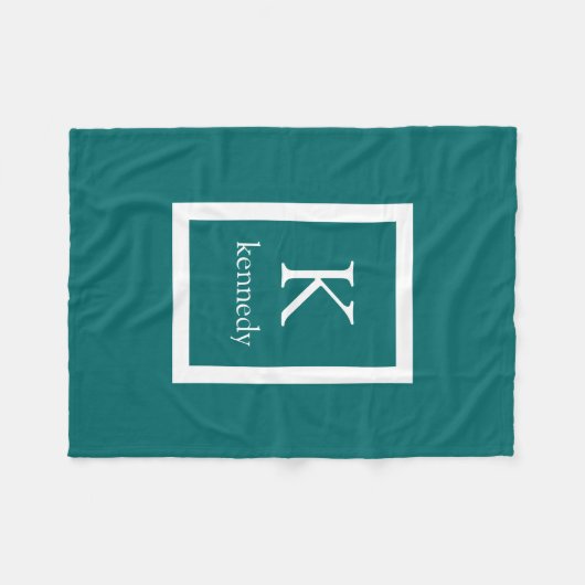 Dunkler aquamariner kundenspezifischer fleecedecke (Vorderseite (Horizontal))