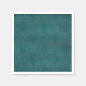 Dunkler Aquamariner Musterhintergrund Serviette (Vorderseite)