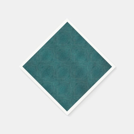 Dunkler Aquamariner Musterhintergrund Serviette (Ecke)