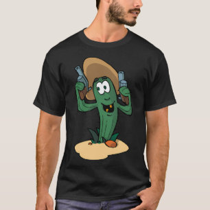 Dunkler Bandido-Kaktus T-Shirt