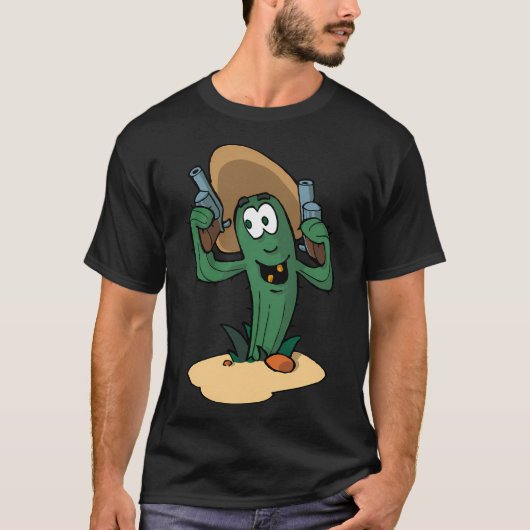 Dunkler Bandido-Kaktus T-Shirt (Vorderseite)
