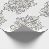 Dunkler Barock-Blumen-Tattoo-Stil Geschenkpapier (Ecke)